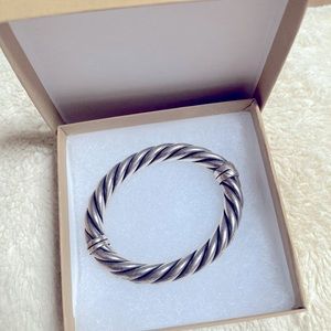 David Yurman, Twisted Cable Bracelet with Hidden Hinge Opening